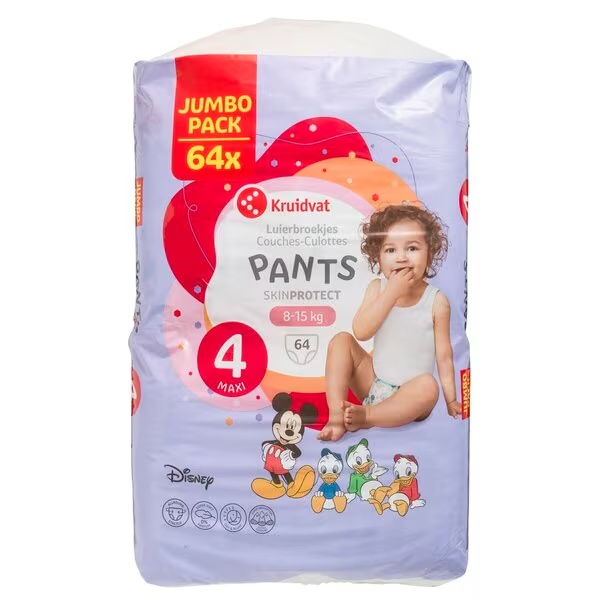 Kruidvat пелене величине 4, џамбо паковање<br>Величина 4 (8-15 кг), 64 комада
