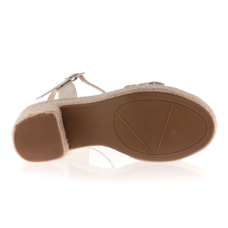 Weiße Damensandalen / Zehenfreie Schuhe