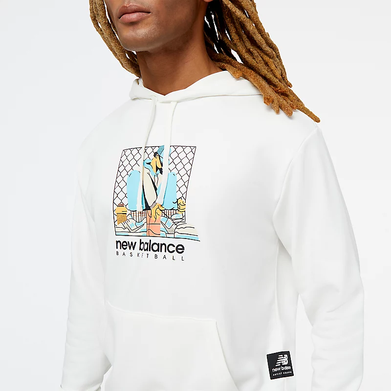 Męska bluza z kapturem Hoops French Terry – SÓL MORSKA