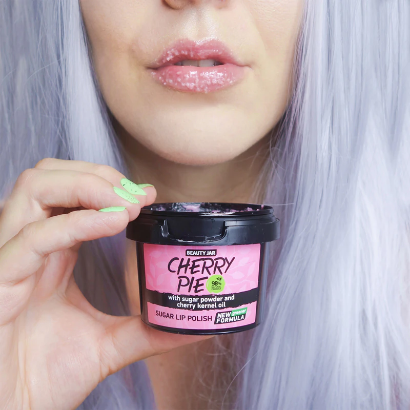 Peeling na pery s cukrom a čerešňovým koláčom Beauty Jar