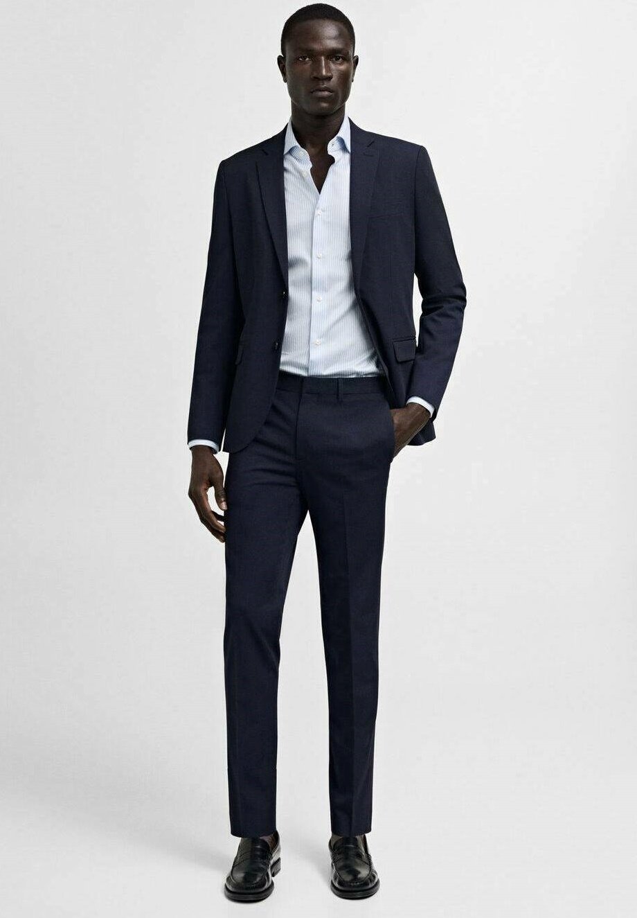 Pantaloni Mango Suit - blu royal