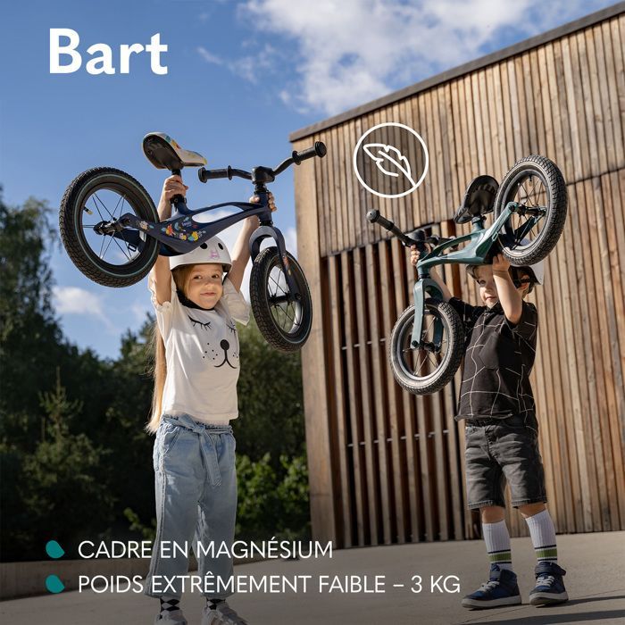 LIONELO Bart Balance Bike - Children's Bike - Up to 30 kg - Lightweight - Adjustable Handlebar and Saddle - Yellow
