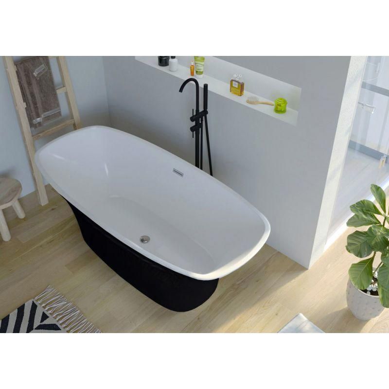 Lizarra Schwarze freistehende Badewanne