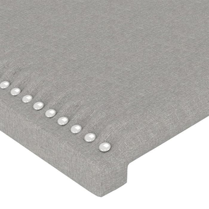 Cabecero - vidaXL - Gris claro - Tejido resistente - Altura regulable - Patas robustas