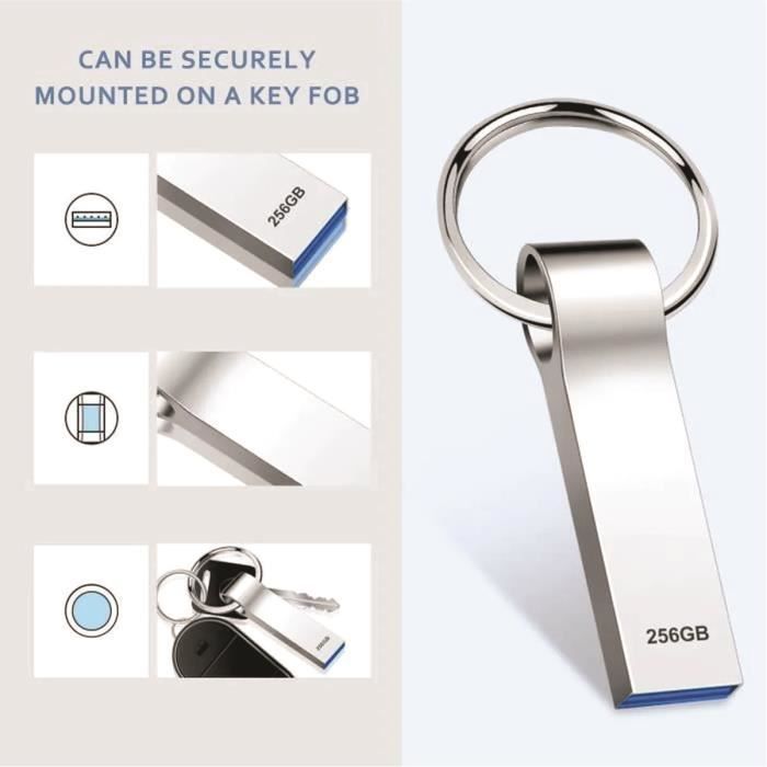 Memoria USB ZISONIX - 256 GB - USB 3.0 - Gran capacidad - Alta velocidad
