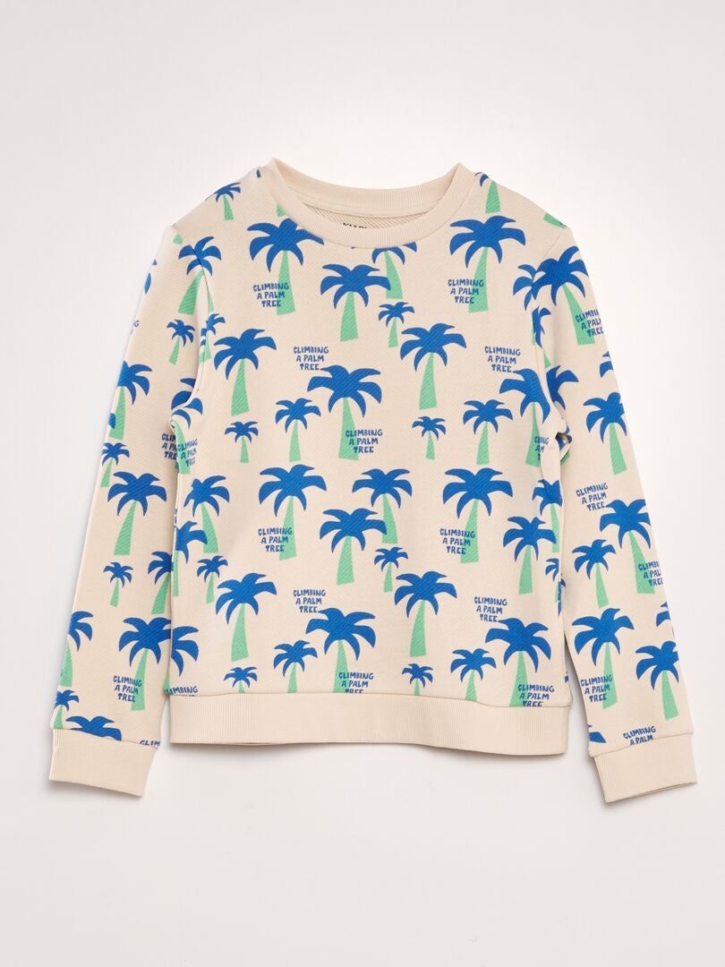 Sudadera estampada de felpa francesa - BLANCA