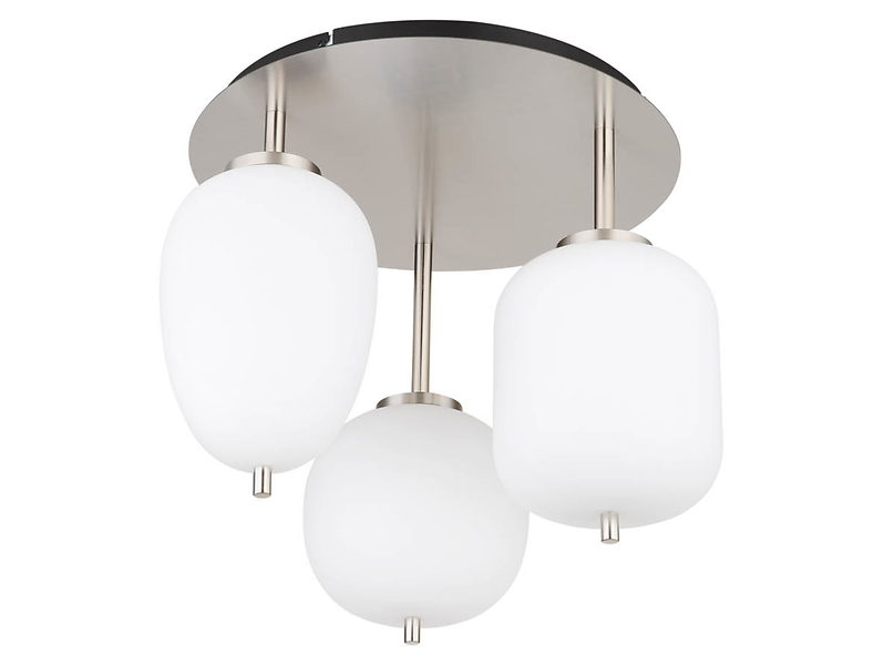 Lampa sufitowa Blacky I 3-punktowa metalowa srebrna