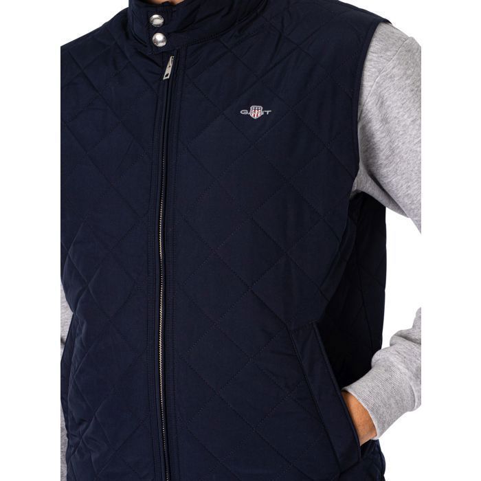 GANT Herren Steppjacke, ärmellos, Abendblau