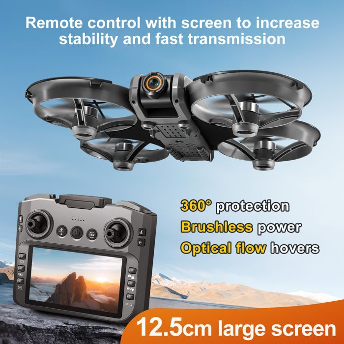 Ny S156 RC Drönare 2.4G 5G WIFI Professionell 8K Flygfotografering Fjärrstyrd Flygplan HD Dubbelkamera Quadcopter Orange