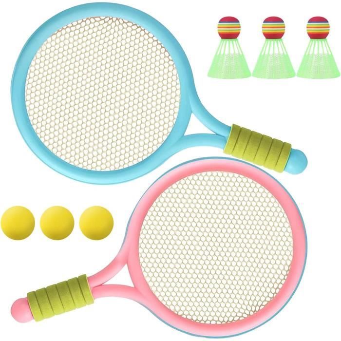 Conjunto de badminton - Não especificado - 2 raquetes - 3 petecas - 3 bolas de esponja - Para crianças