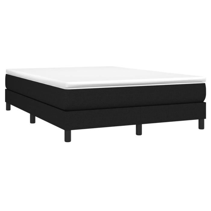 VGEBY sprung bed base - 140x190 cm - Black fabric - Easy assembly - 2-seater
