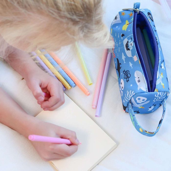 Little Lovely Company | Estuche para lápices infantil para la escuela y el ocio, azul - Talla única