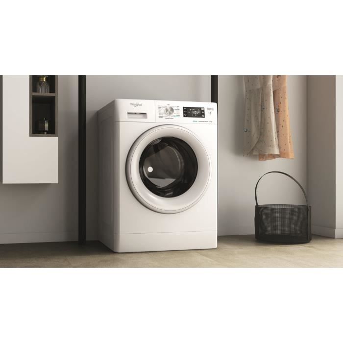 Lavatrice a carica frontale WHIRLPOOL FFBS8469WVFR FreshCare - 8 kg - Induzione - Larghezza 60 cm - 1400 giri/min - Classe energetica A - Bianca