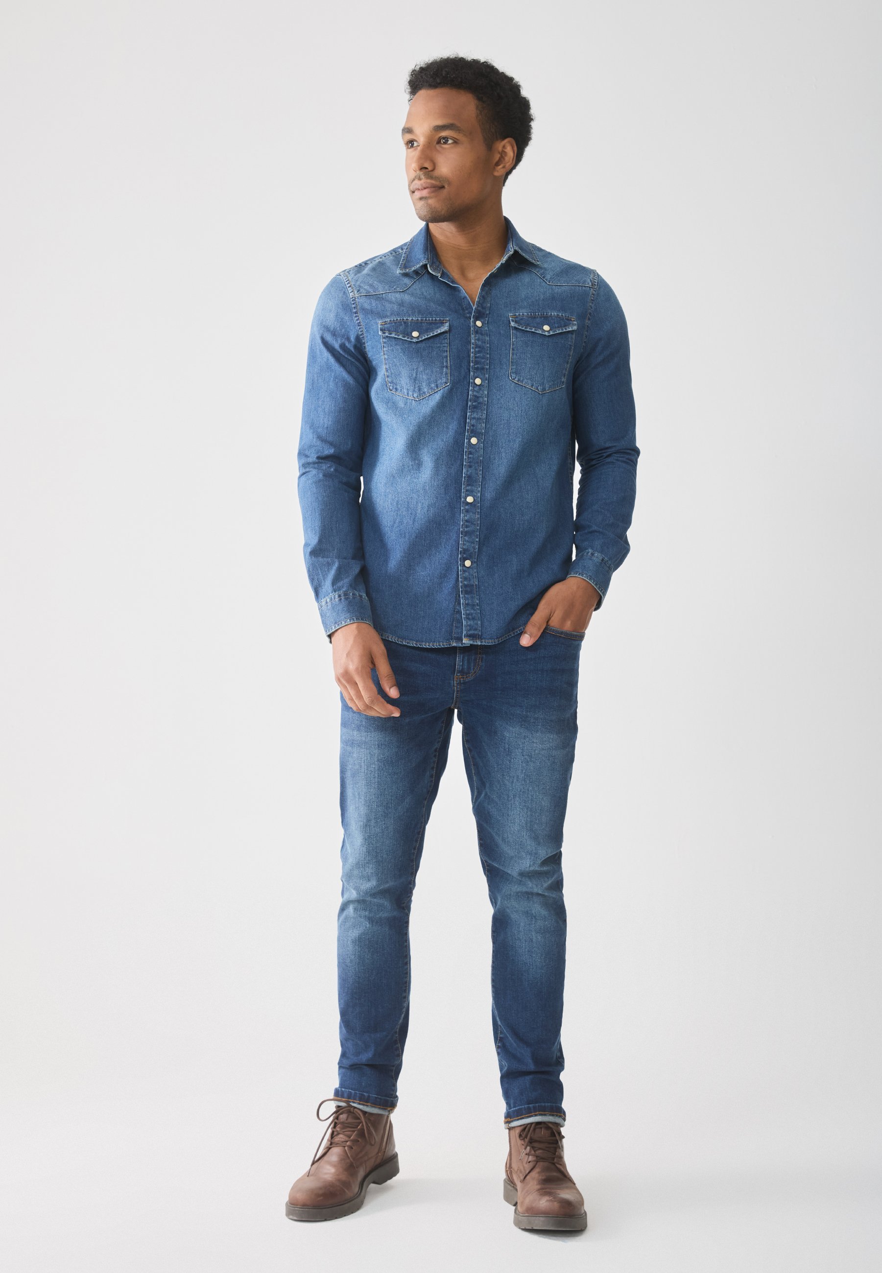 Chemise Pier One - denim bleu