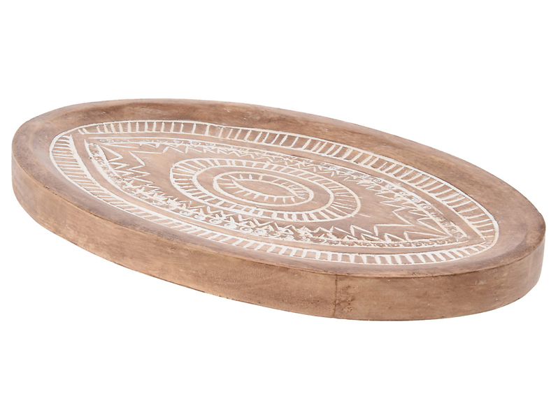 Patera dekoracyjna z drewna mango Luna 29,5 cm