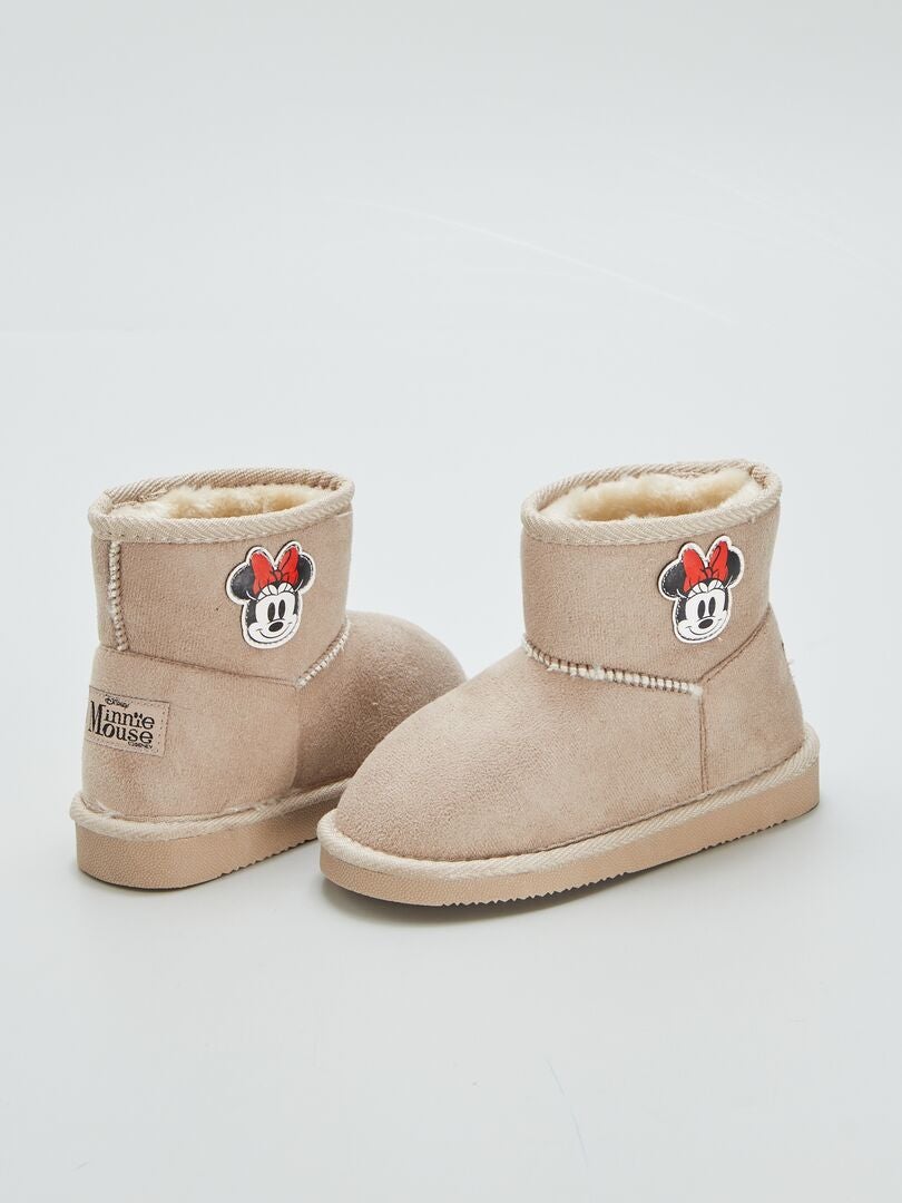 Kapcie-kapcie z Myszką Minnie - szarobrązowe