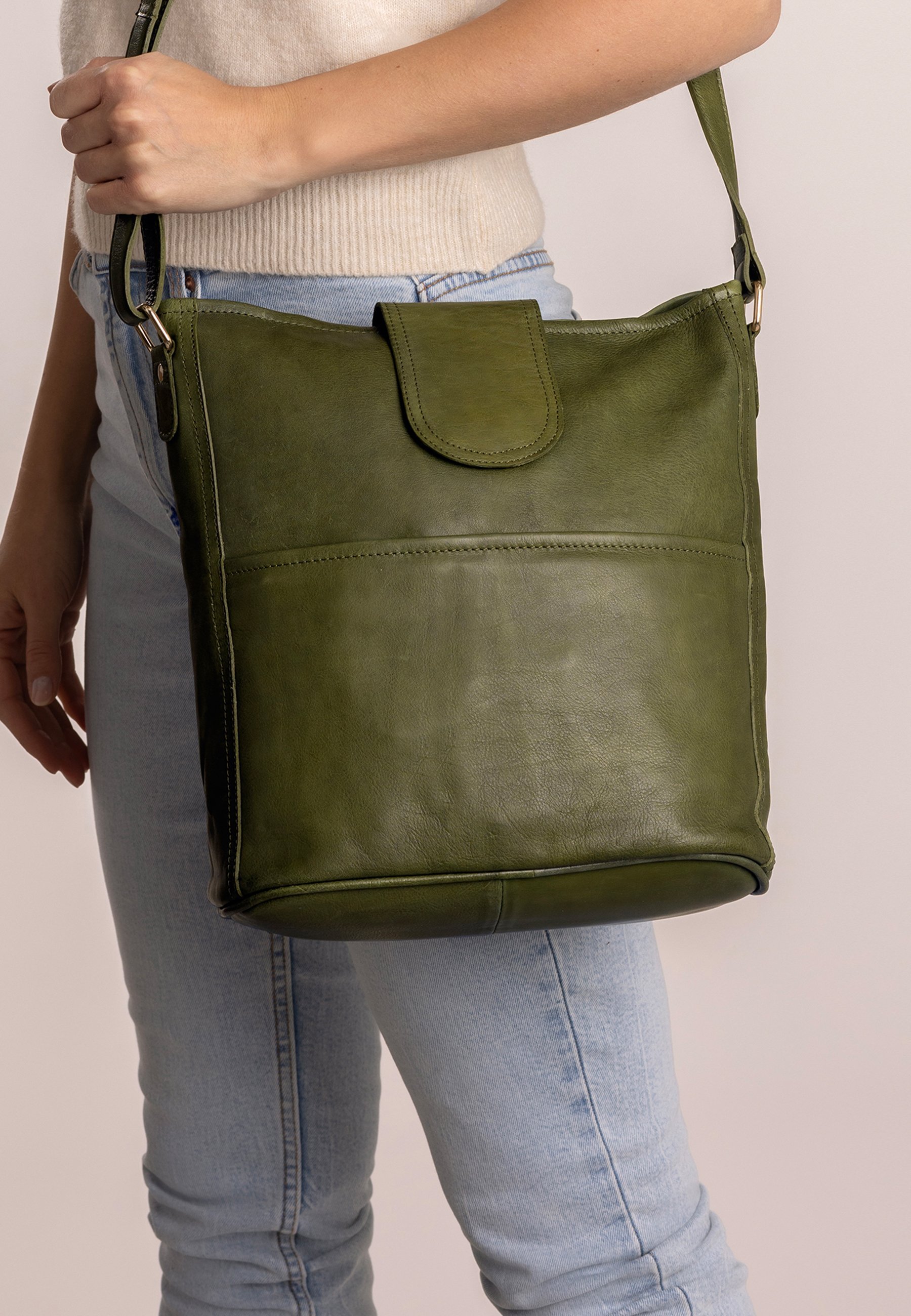 Gusti Leder JACQUELINE - Handtas - groen