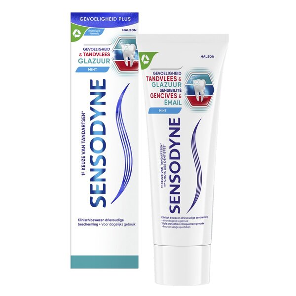 Pastă de dinți Sensodyne Sensitivity, Gingii și Smalț cu Mentă<br>75ml
