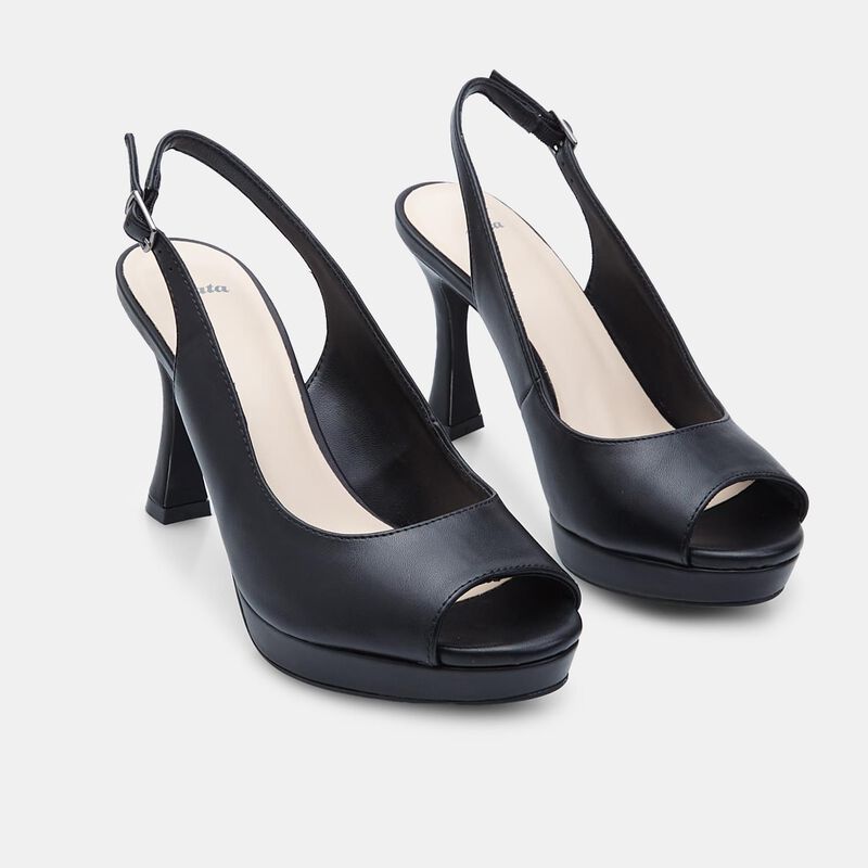BATA damskie półbuty typu slingback z odkrytym palcem i obcasem 9 cm