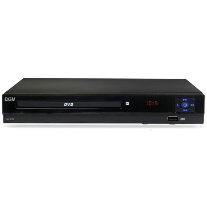 CGV AX 204 DVD Player - 1080P Upscaling - Large Button Remote Control - Multimedia Playback