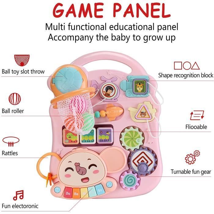 Girello per bambini, girello staccabile con velocità regolabile e tavolino attività, girello convertibile 3 in 1