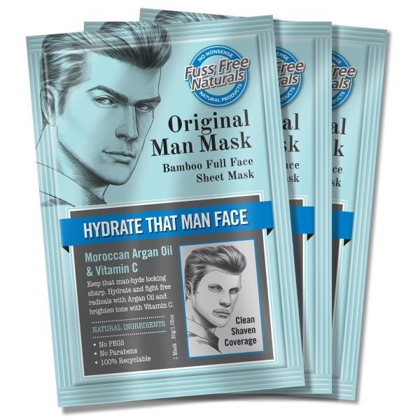 Fuss Free Naturals férfi hidratáló arcmaszk, borotvált bőrre