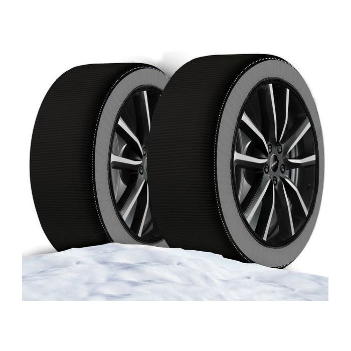 DAC Easy GO 3D - Chaussettes à neige 185/80 R14 (L) - 2 pièces - Chaîne textile homologuée