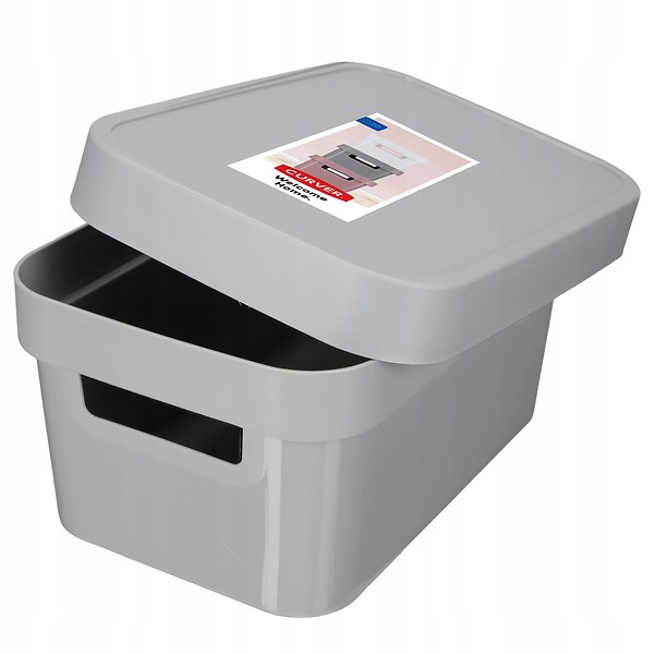 Pudełko plastikowe z pokrywką Curver 4,5 l szare