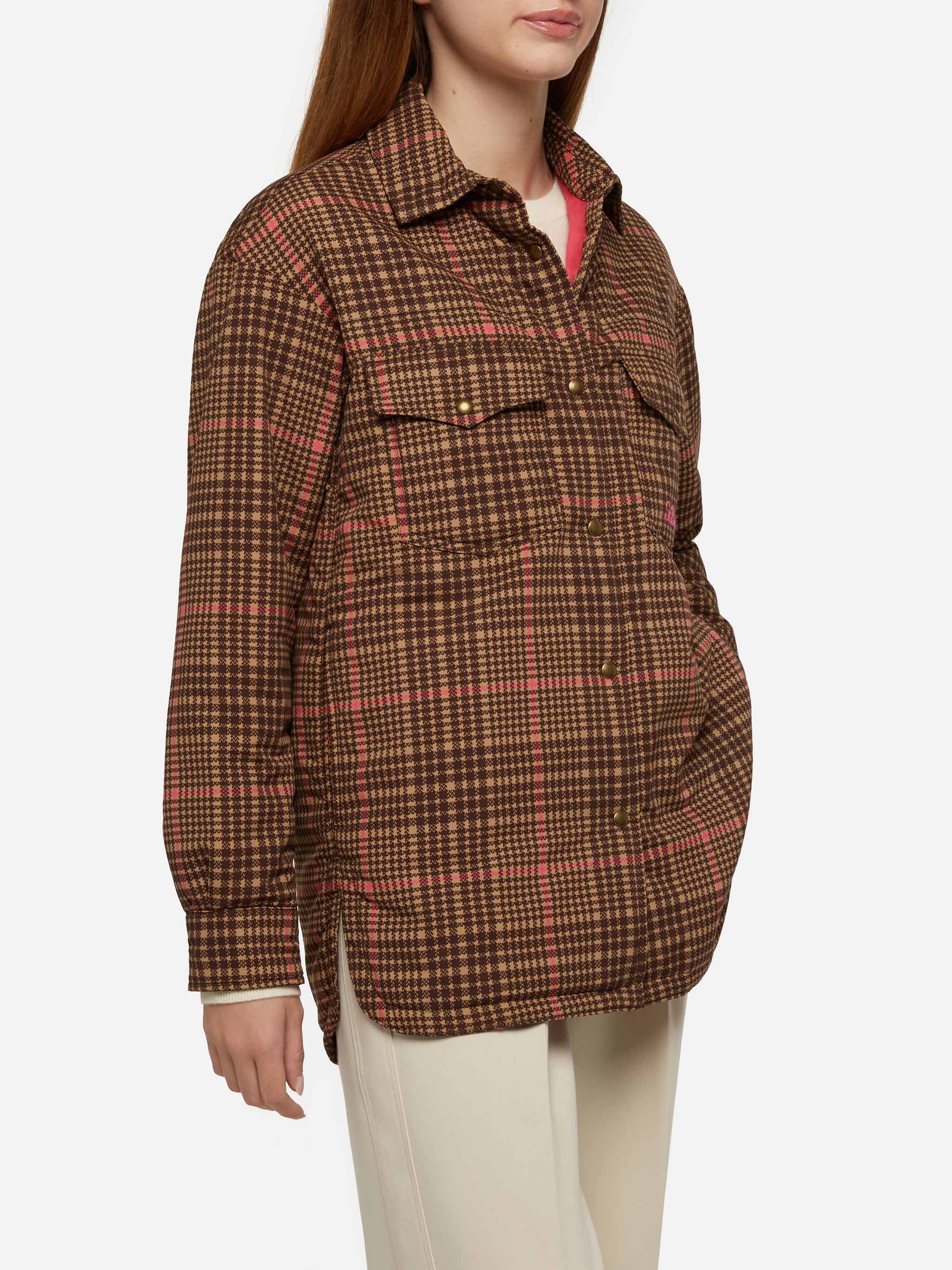 Chaqueta acolchada ligera Kimmy con estampado de pata de gallo