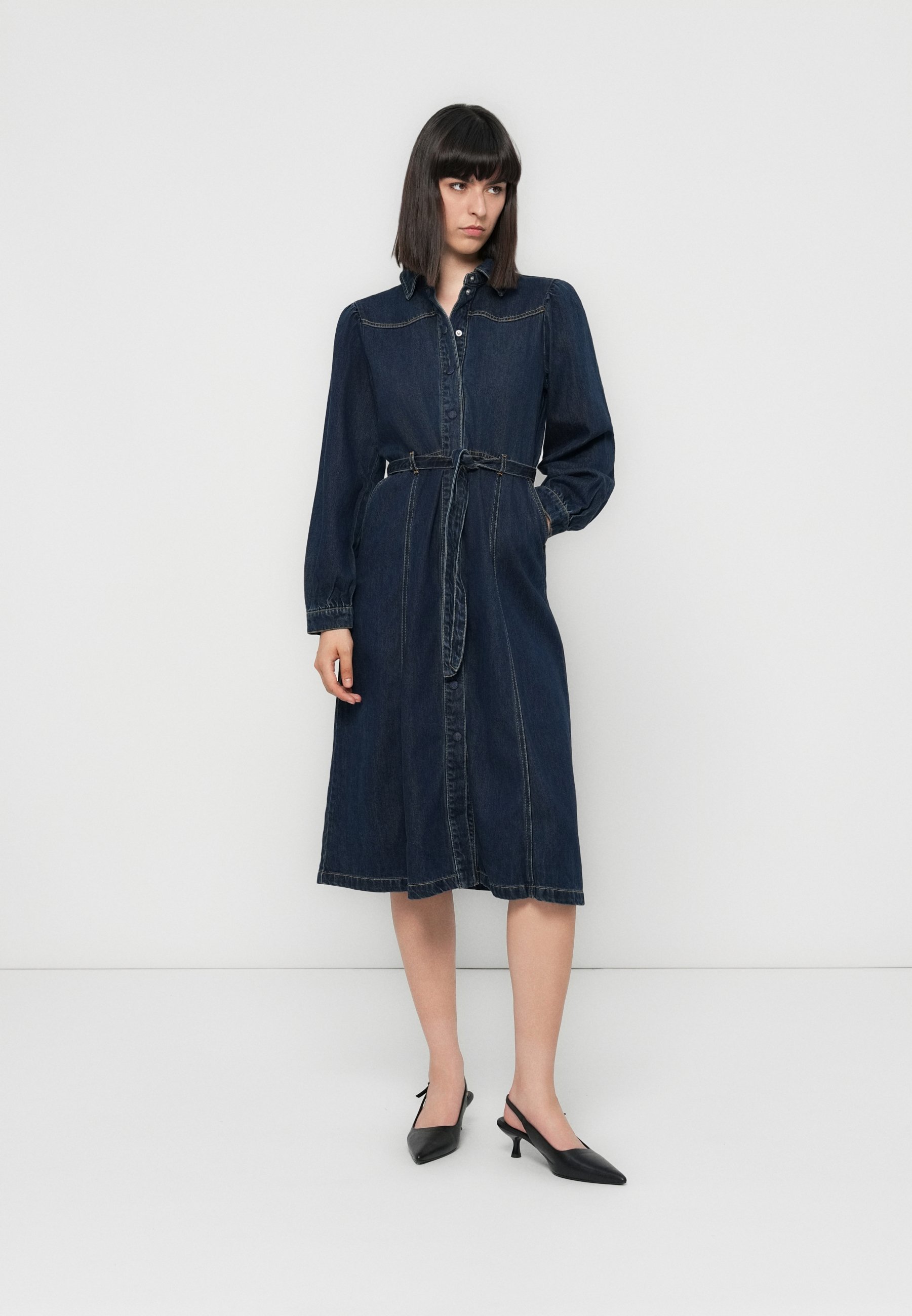 ABITO ONLY ONLJULIE - Abito in denim - denim blu scuro