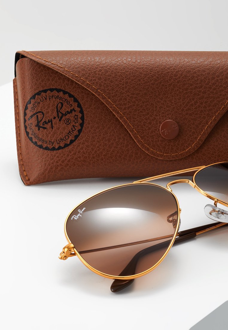 Ray-Ban AVIATOR LARGE UNISEX - Zonnebril - brons/koperroze verloop bruin