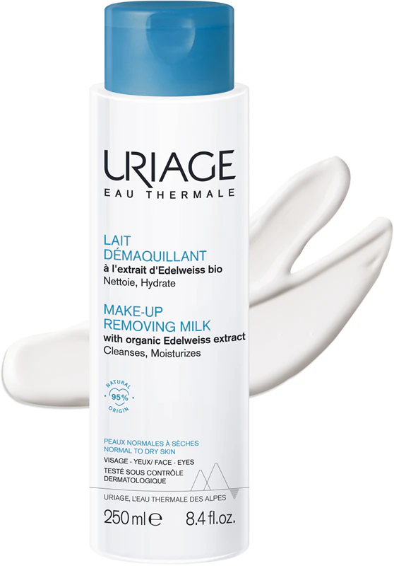 Uriage Eau Thermale Make-Up Removing Milk is een milde make-up remover melk voor gezicht en oogcontour.