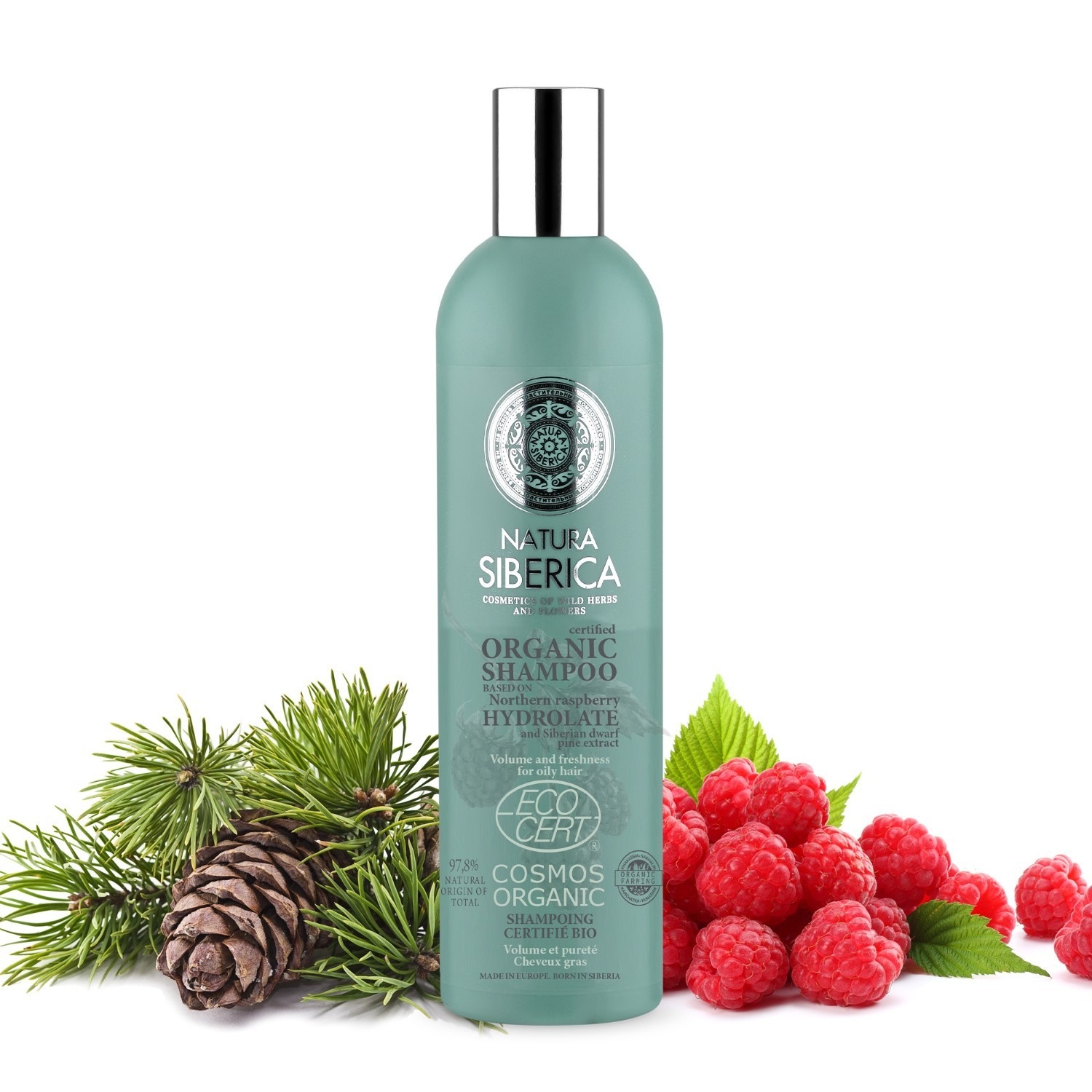 Natura Siberica Shampoing certifié Bio Volume et Fraicheur Cheveux gras