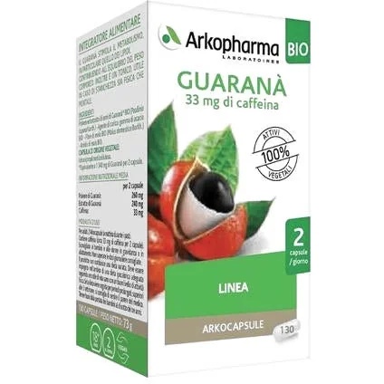 ARKOPHARMA Arkopharma Guarana Bio 130 capsules Voedingssupplement voor de stofwisseling