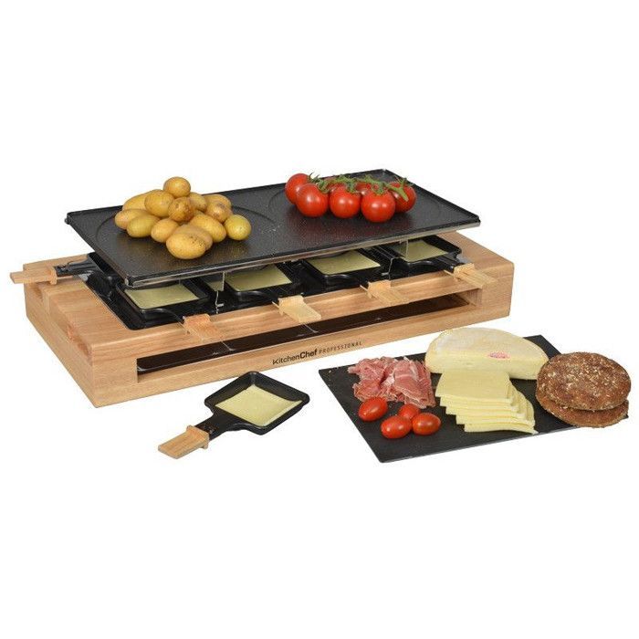 Kitchen Chef KCWOOD 8 MAXI Raclettegrill