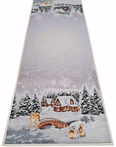 Bieżnik Na Stół 40X100 Cm Dekoracyjny Ozdobny Ze Zwierzętami