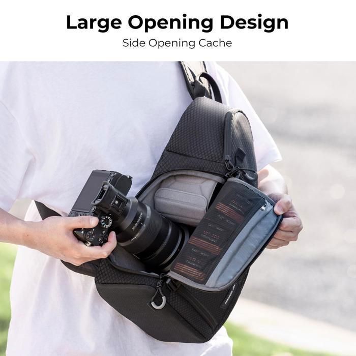 K&F Concept Sac à Bandoulière pour Appareil Photo, Sac Étanche pour Photographie, Sac pour Caméra Appareil Photo DSLR/SLR