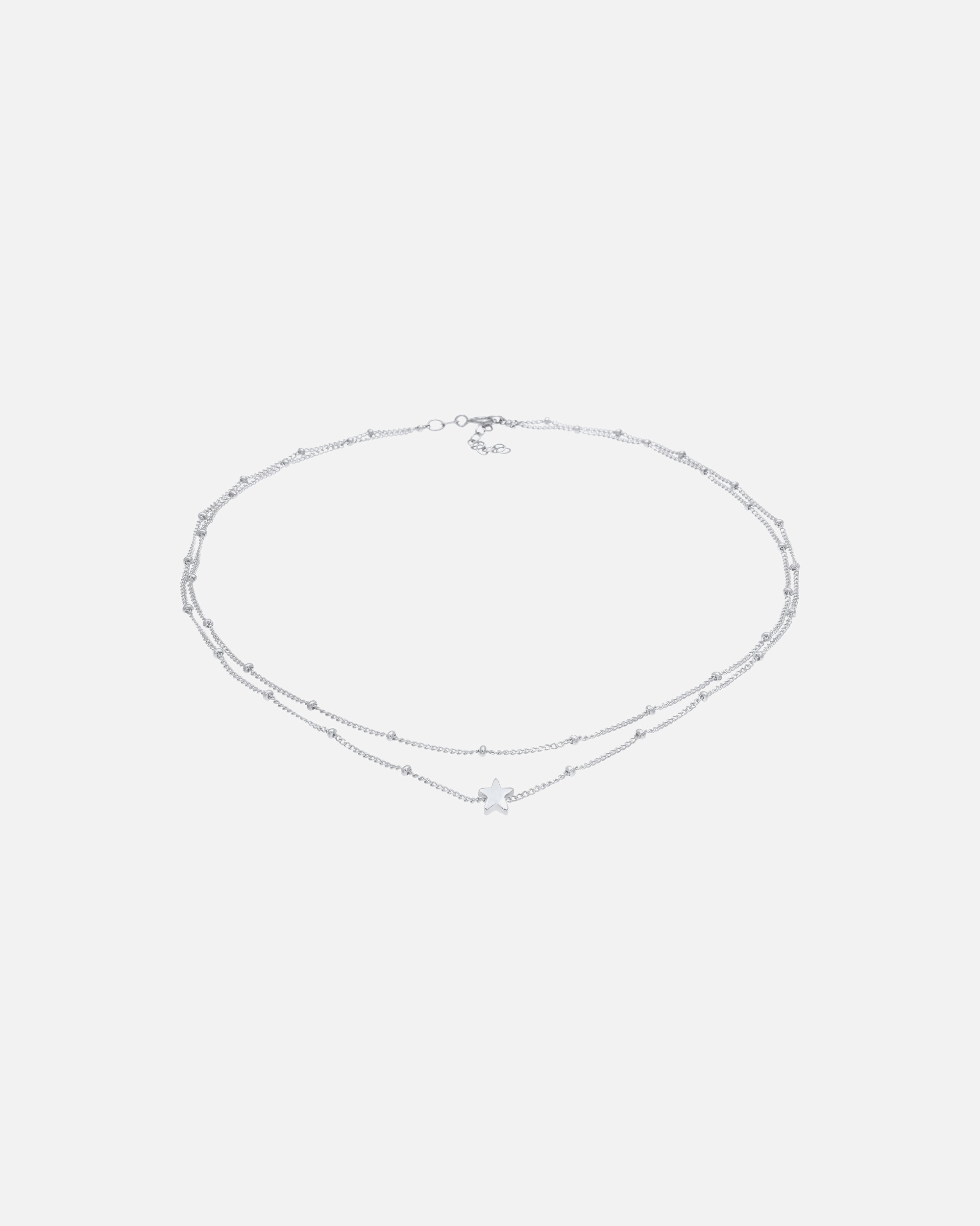 Elli Étoile de chaîne à boules en plaqué or en 925/1000 argent massif