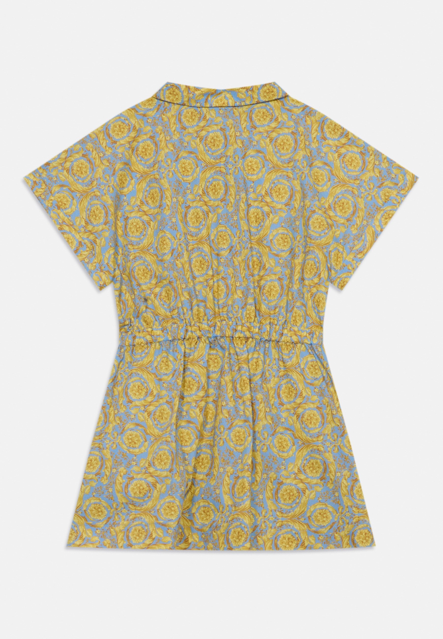Versace Kleid Barocco Allover Kinder - Hemdkleid - puderblau/goldfarben