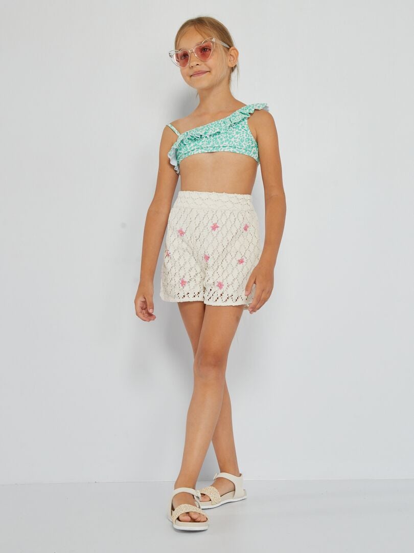 Gehaakte shorts - WIT