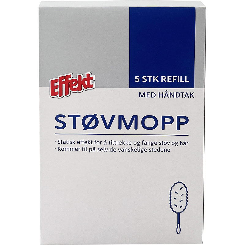 Effektmopp med 5 påfyllningar