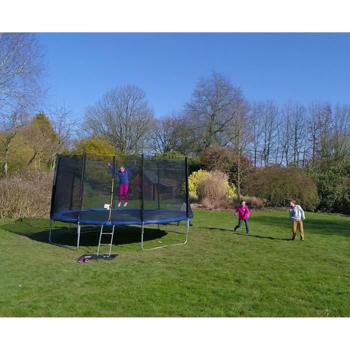 MAXI ECO Trampoline Ø 430 cm Blue - With Net, Ladder, Protective Cover