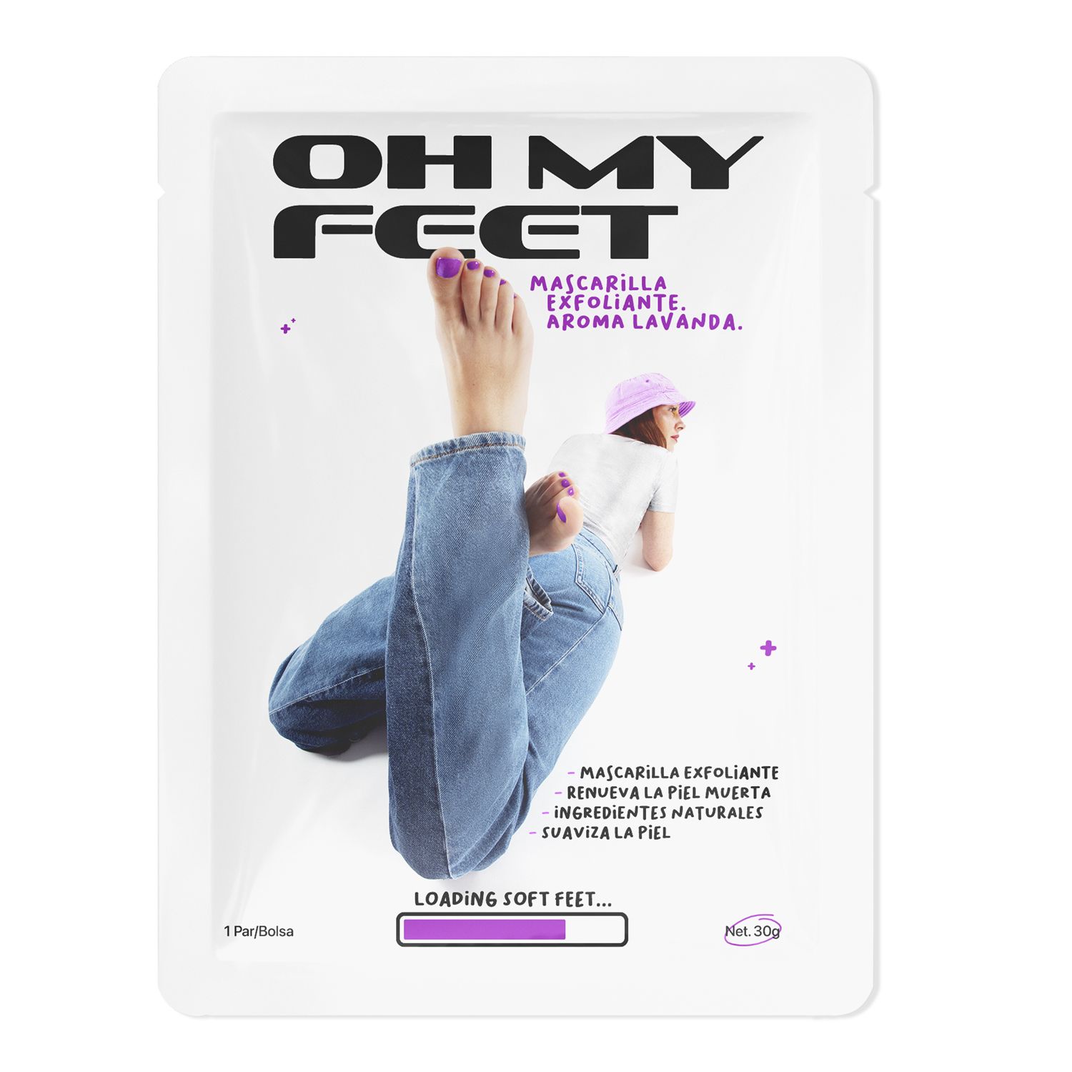 Exfoliačné ponožky na nohy Oh My Feet s kolagénom Telové mlieko a telové mlieka