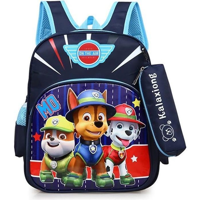 Pat kinderrugzak, schooltas voor jongens, kinderrugzak voor peuterspeelzaal, kleuterschool, basisschool, zwart