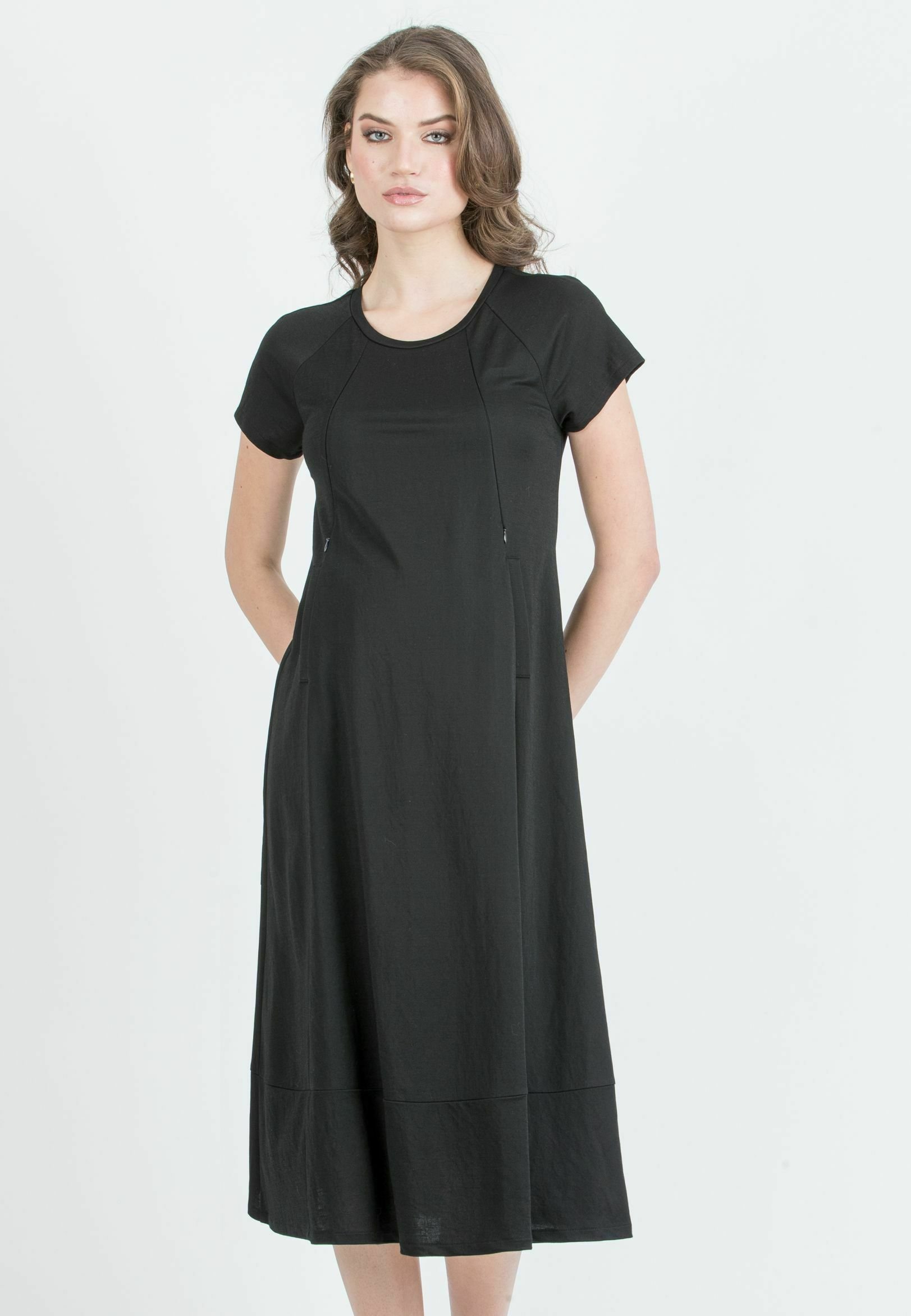 Attesa Maternity Borstvoedingsjurk Midi - Jersey jurk - zwart
