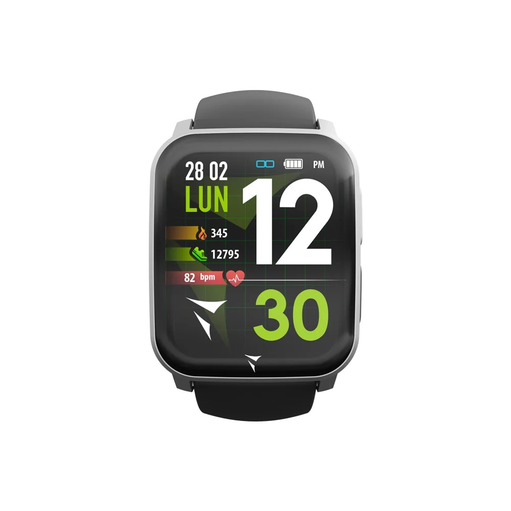 TECHMADE Techmade Tech-Feel smartwatch, zwart-zilver, ideaal voor sport