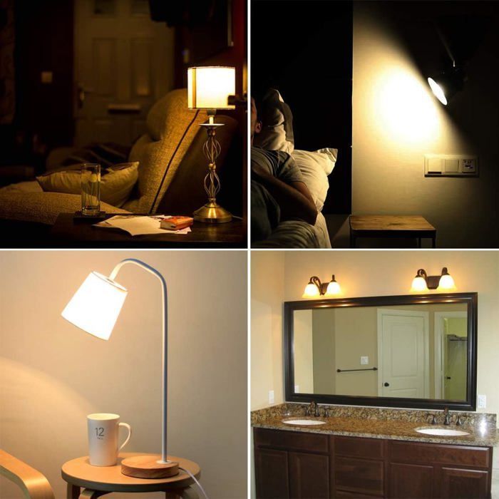Bombilla LED E14, blanco frío 6000K, 5W (equivalente a una bombilla incandescente de 50W), 400LM, no regulable, paquete de 10 unidades.