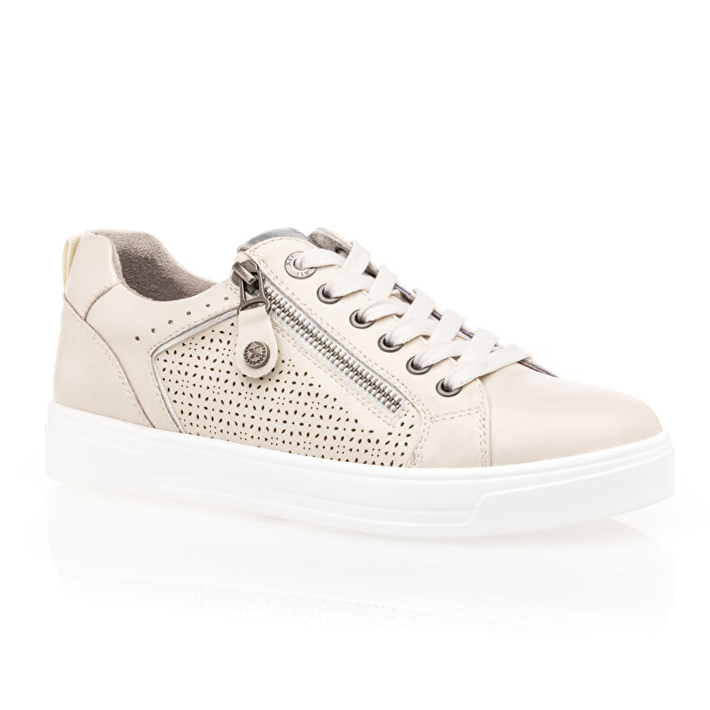 Zapatillas deportivas para mujer color beige.