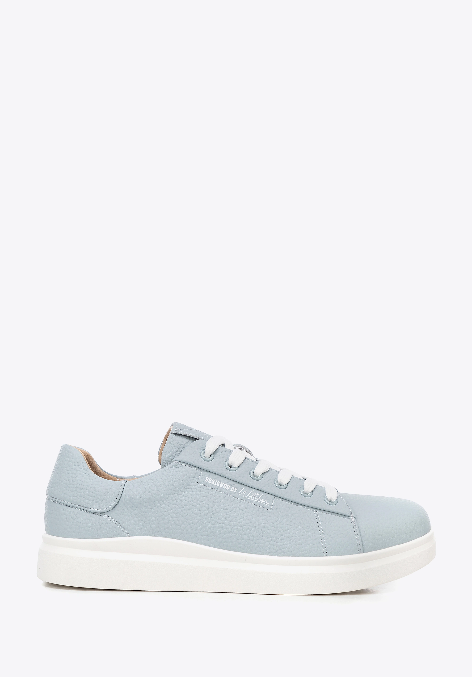 Damskie klasyczne sneakersy na platformie niebieskie