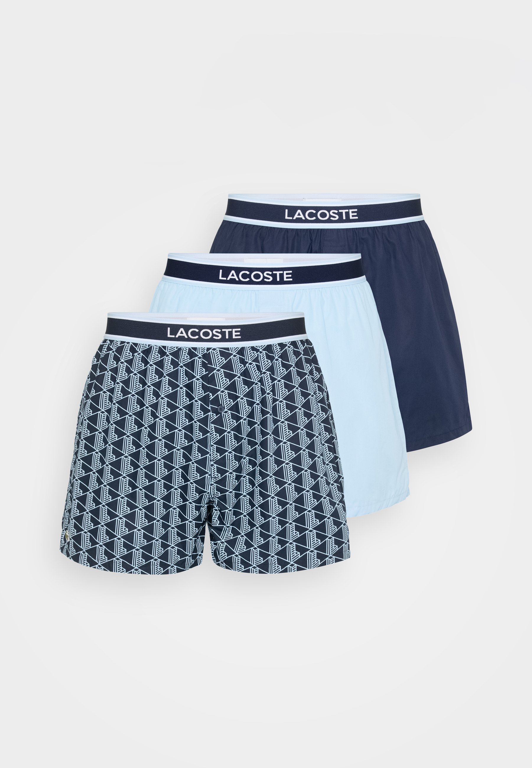 Lacoste SOUS VETEMENTS 3 PACK - Bokserki - granatowe/niebieskie/przegląd